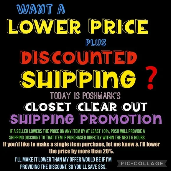 SUNDAY 11/10~CCO SHIPPING DISCOUNT PROVIDED BY POSH w/in 6 HOURS of a PRICE DROP